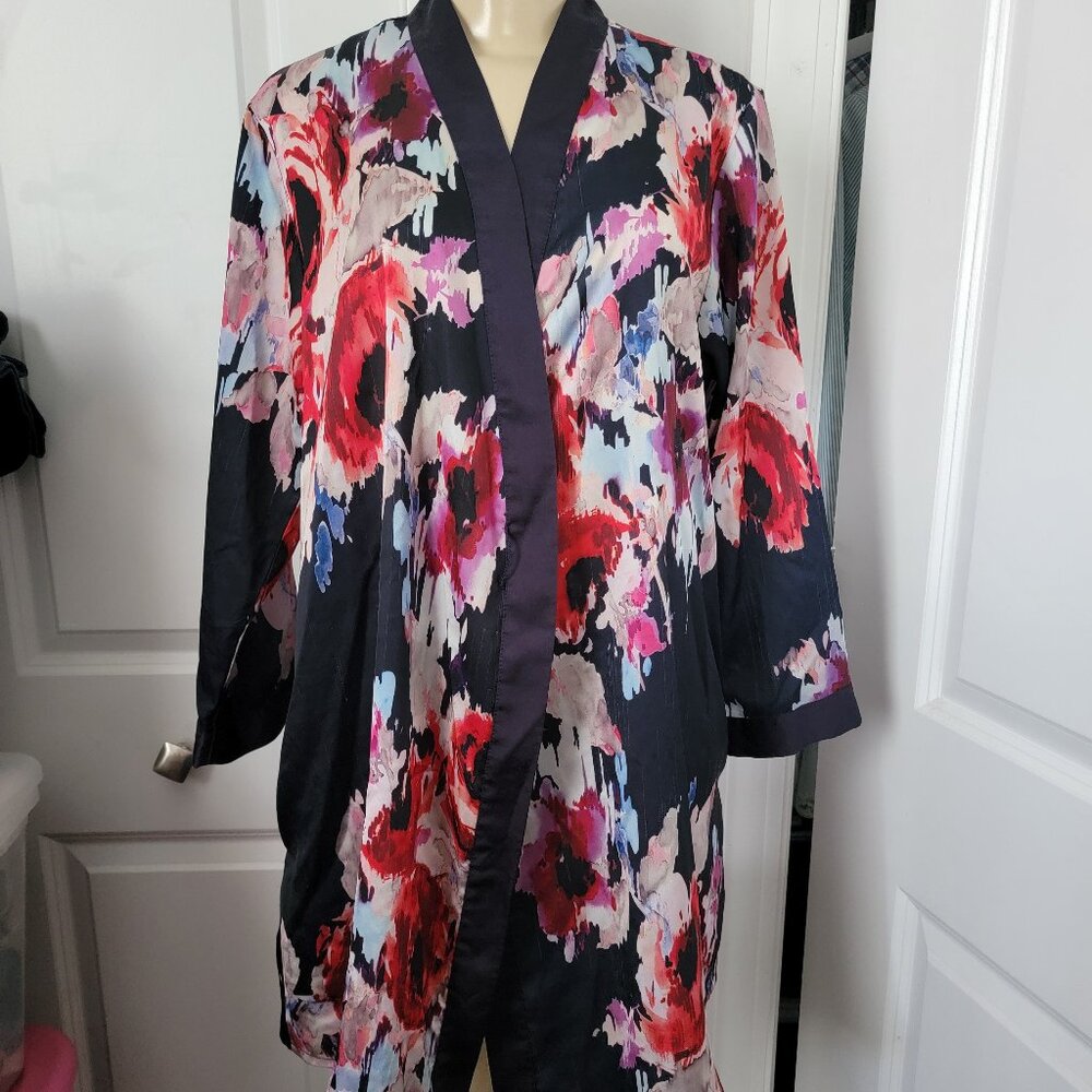 Kate Spade New York Floral Belted (Belt not included) Robe Mid Length - Picture 2 of 14